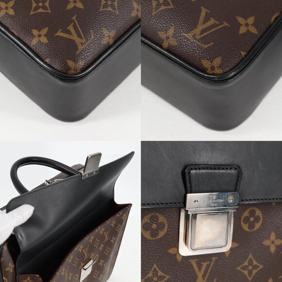 LOUIS VUITTON Monogram Macassar Soft briefcase Bag 2way M56719 LV Auth 118897M - Picture 15 of 15